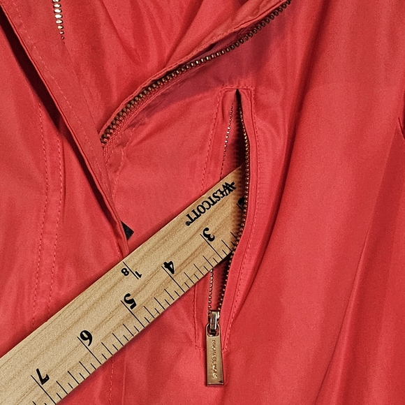 Michael Kors Coral Windbreaker Jacket Full Zip Gold Accents Wmns Extra Small - Picture 5 of 15